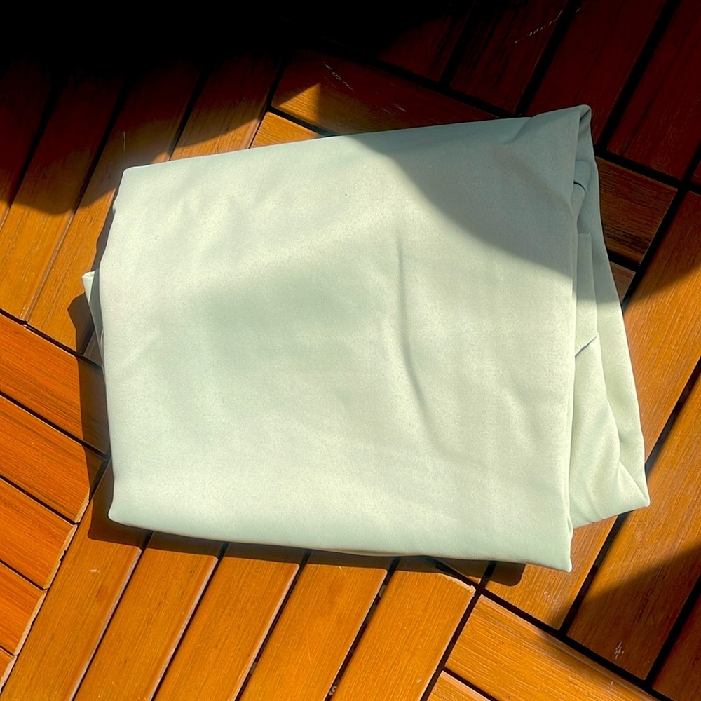 Curtains mint green